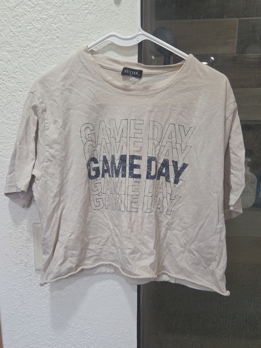 Women's 'Game Day' Beige Graphic Tee